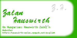 zalan hauswirth business card